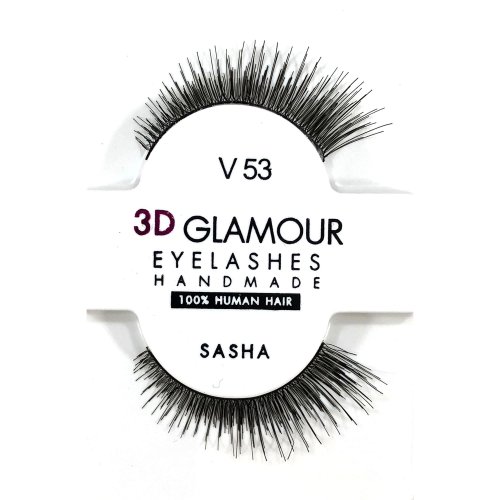 Sasha ขนตาปลอม 3D Glamour Handmade, แบบ: V53