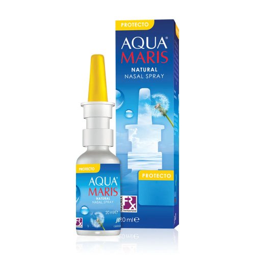 Aqua maris Aqua Maris Protecto สเปรย์พ่นจมูกสำหรับผู้ที่หายใจไม่สะดวกเนื่องจากอาการภูมิแพ้ ขนาด 20 มล.