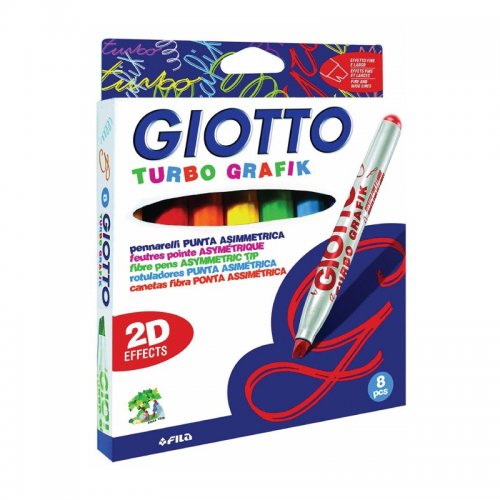 Giotto Be-Be ปากกาเมจิก 8 สี Turbo Grafik