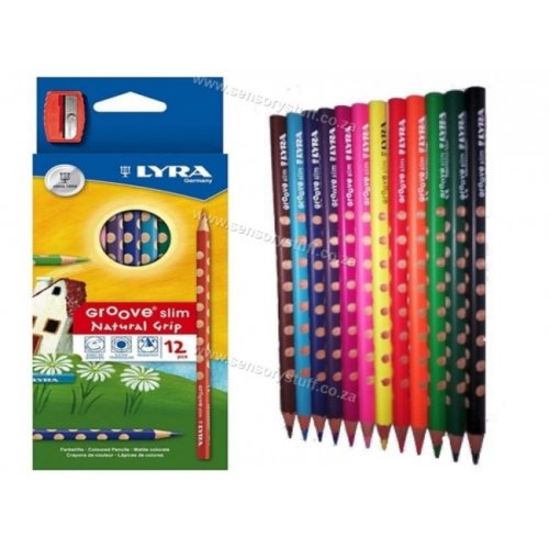 LYRA ดินสอสีไม้แท่งสามเหลี่ยมพร้อมกบเหลา 12 สี