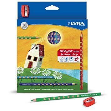 LYRA ดินสอสีไม้แท่งสามเหลี่ยมพร้อมกบเหลา 24 สี