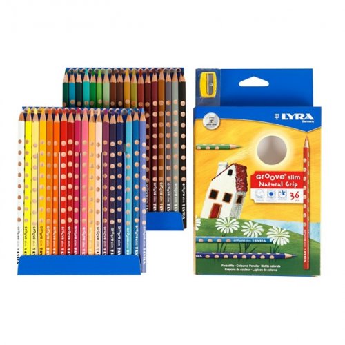 LYRA ดินสอสีไม้แท่งสามเหลี่ยมพร้อมกบเหลา 36 สี