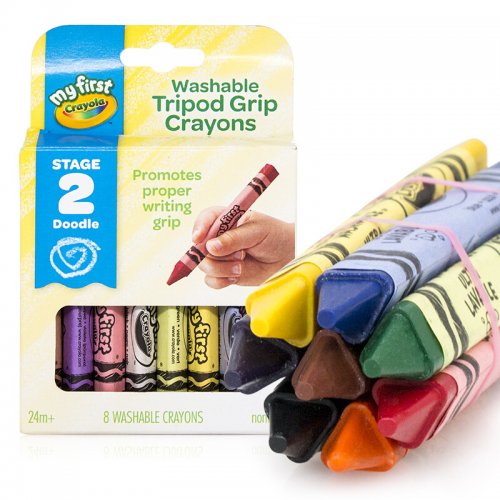 Crayola สีเทียนรูปสามเหลี่ยมจับถนัดมือสำหรับเด็กเล็ก