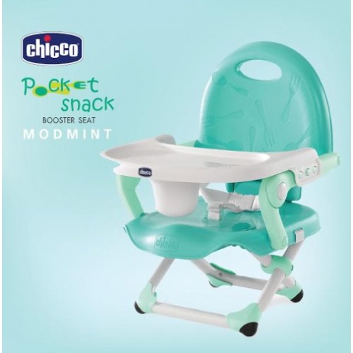 Chicco Chicco เก้าอี้บูสเตอร์ทานข้าวเด็ก Pocket Snack Booster Seat, สี: Mint