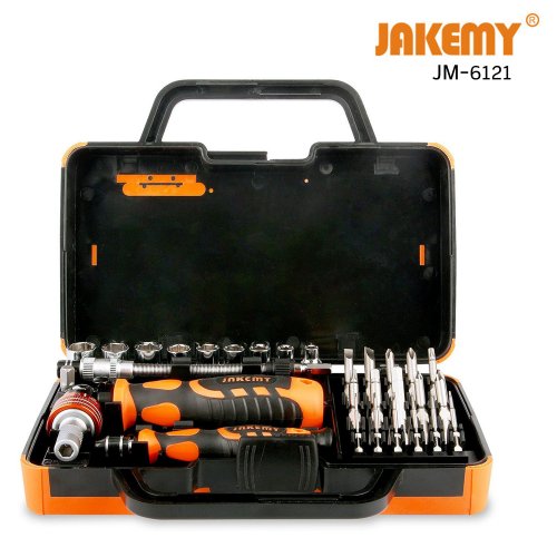 JAKEMY 31 in 1 Professional Screwdriver Tools Set ชุดเครื่องมือ ไขควง และ เครื่องมือซ่อม ประจำบ้าน รถยนต์ 31 ชิ้น รุ่น JM-6121