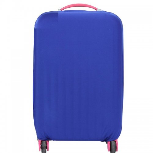 ผ้าคลุมกระเป๋าเดินทางแบบยืด ป้องกันฝุ่นและรอยขีดข่วน สำหรับกระเป๋าเดินทาง ขนาด 18"-20" (S), สี: น้ำเงิน
