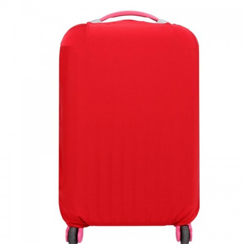ผ้าคลุมกระเป๋าเดินทางแบบยืด ป้องกันฝุ่นและรอยขีดข่วน สำหรับกระเป๋าเดินทาง ขนาด 18"-20" (S), สี: แดง