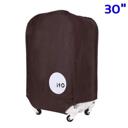 2home ผ้าคลุมกระเป๋าเดินทาง ป้องกันฝุ่นและรอยขีดข่วน สำหรับกระเป๋าเดินทาง ขนาด 30", สี: น้ำตาล