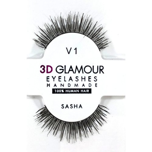 Sasha ขนตาปลอม 3D Glamour Handmade, แบบ: V1