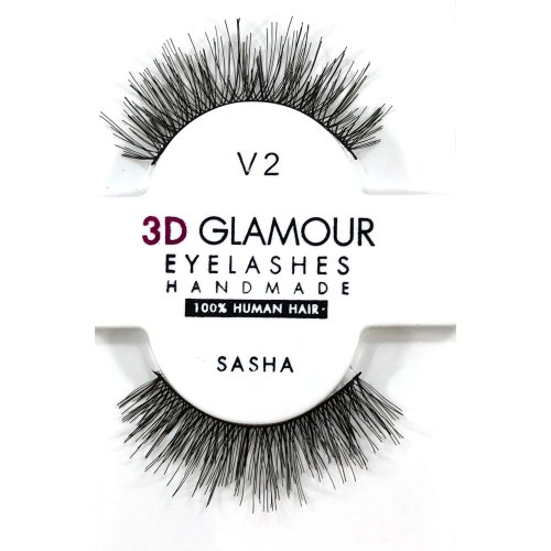 Sasha ขนตาปลอม 3D Glamour Handmade, แบบ: V2