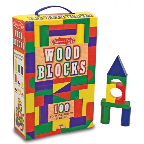 Melissa and Doug 100-Piece Wooden Blocks