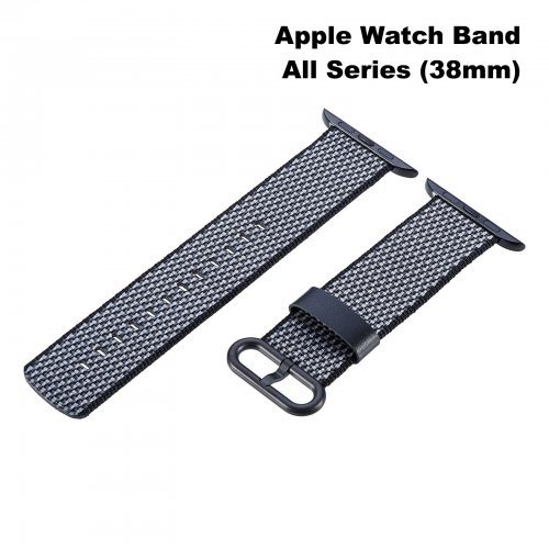 สายไนล่อน สำหรับ Apple Watch ขนาด 38/40 mm (ทุกซีรีย์), สี: ดำ