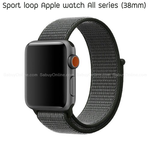 สาย Sport Loop สำหรับ Apple Watch ขนาด 38/40 mm (ทุกซีรีย์), สี: เทา