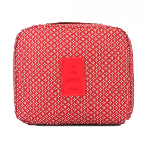 2home กระเป๋าจัดเก็บเครื่องสำอางค์ ของใช้ส่วนตัว, สี: แดง