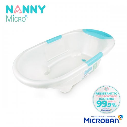 Nanny Nanny Micro+ อ่างอาบน้ำเด็ก รุ่น Mojito มี Microban ป้องกันแบคทีเรีย